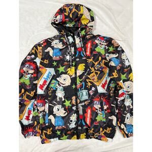 EUC Members Only X Nickelodeon Windbreaker Jacket Size Large